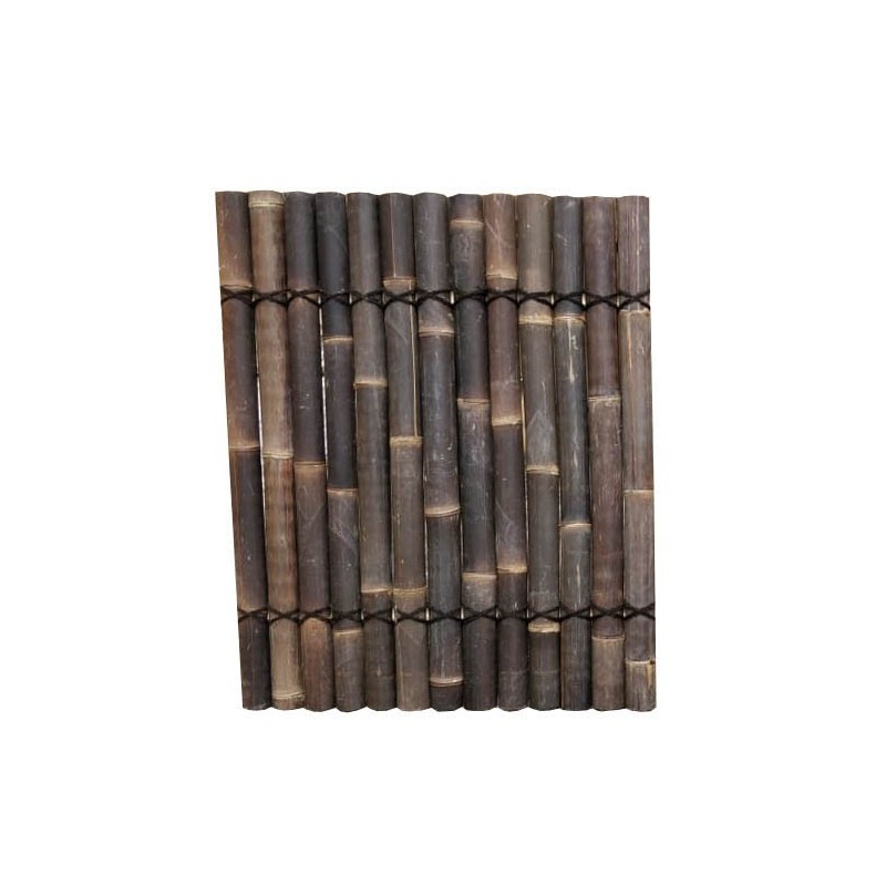 PANNEAU DEMI BAMBOU NOIR NATUREL VERTICAL L100 H120CM