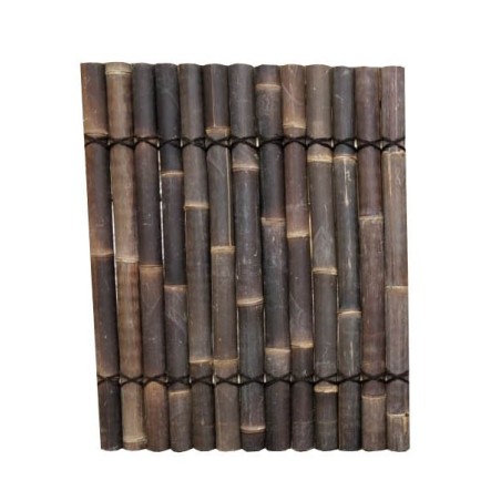 PANNEAU DEMI BAMBOU NOIR NATUREL VERTICAL L100 H120CM