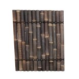 PANNEAU DEMI BAMBOU NOIR NATUREL VERTICAL L100 H120CM