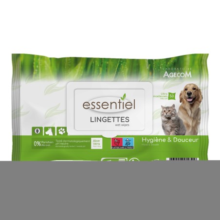 ESSENTIEL LINGETTES ALOE VERA X50