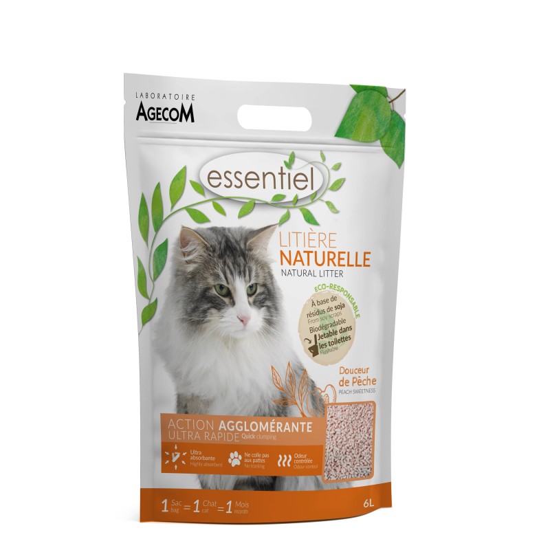 ESSENTIEL LITIÈRE NATURELLE PÊCHE SAC/6L